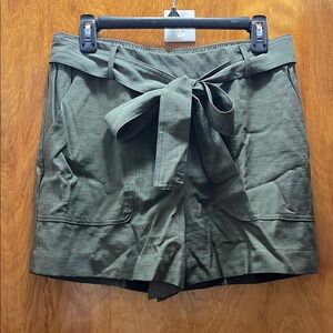 A New Day High Waist Green Shorts with Tie Waist